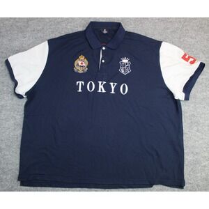 TUSUO TOKYO Japan Team 5 Ralph Lauren Style Polo Shirt Size 7XL Blue White Red